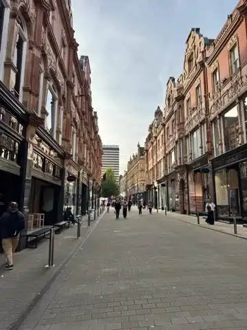 A pedestrian-friendly street in Leeds