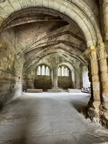 The chapter house of Kirkstall Abbey