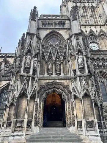 Close-up of the entrance to Saint Mary Redcliffe Church