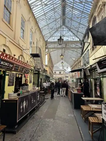 Street-food street in Saint Nicholas Market