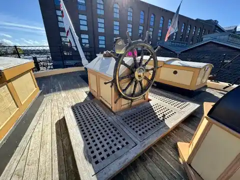 Steering wheel of the SS Great Britain