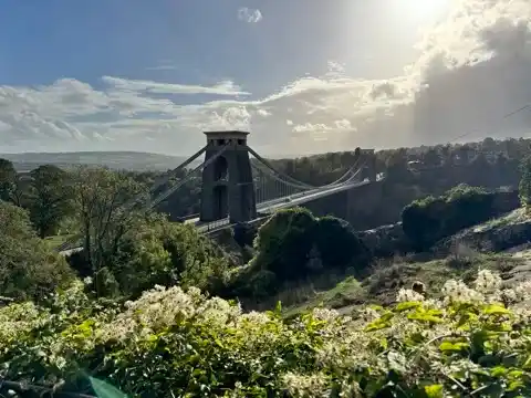 Clifton Suspension Bridge as seen from the Clifton Observatory Hill