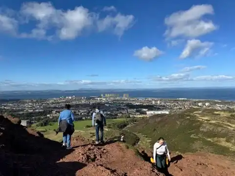 View from near the top of Arthur's Seat