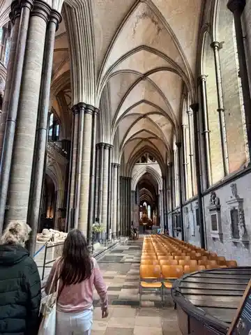 Interior of the Salisbury Cathedral