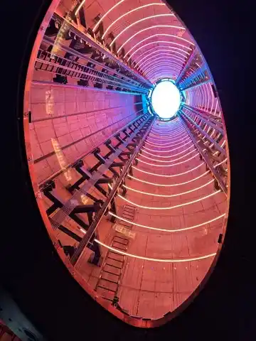 Looking up a Battersea chimney. Quirky, right?
