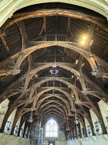Close-up of the ceiling beams in Westminster Hall