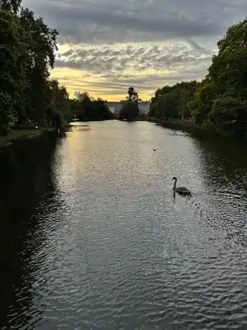 Looking in one direction from the pond bridge
