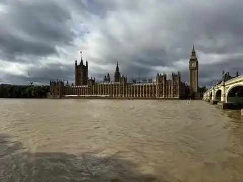 UK Parliament (Palace of Westminster) as seen from across the Thames